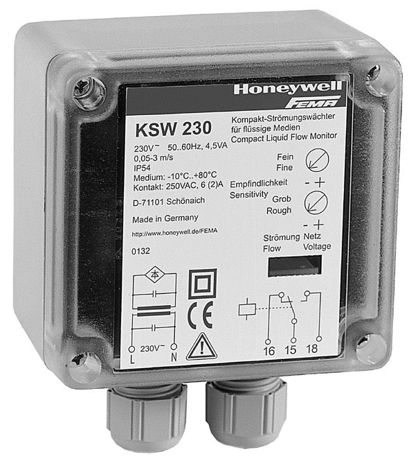 FLOW MONITOR FOR LIQUID, 230V, 4VA, 20MM IMMERSION DEPTH — Energy